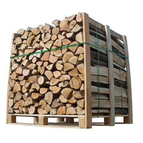 Bûches de bois sec 25 cm - Bois de chauffage chêne sec palette